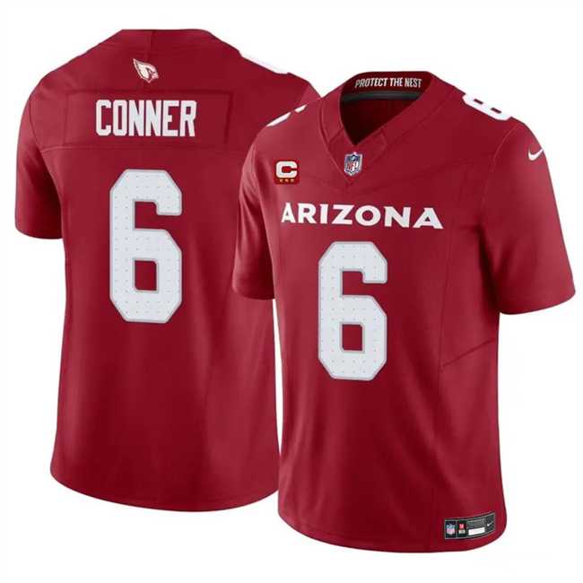 Men & Women & Youth Arizona Cardinals #6 James Conner Red 2024 F.U.S.E. With 3-Star C Patch Vapor Untouchable Limited Stitched Jersey->arizona cardinals->NFL Jersey